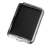 Match Box Porta cerillas portátil de 1, 8x2, 6x0, 6 pulgadas con placa de fricción Soporte para cerillas de metal resistente al agua con superficie de cuero negro