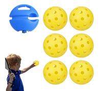 Match Buddy Ball Trainer Rebound | Entrenador de pelota profesional | Práctica pelota de rebote con 40 agujeros, equipo de práctica con pelota de alta visib