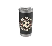 Match Day Mood Swings Funny Soccer Fan Saying Football Vaso térmico de acero inoxidable de doble pared