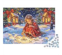 Match Girl Puzzle 1000 Piezass Material Reciclable Nievey Xmas Puzzles para Adultos Family Gaming Time Props Interesting Juego Familiar for Home 70x50cm/1000pcs
