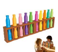 Match The Bottle Color Game,Divertido Juego De Mesa con Desafío De Combinar Colores Y Voltear Botellas,Juegos De Educativos De Pensamiento Lógico para Niños Adultos,Viajes,for Family,Classroom(A)