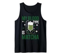 Matcha Amante del Té Verde Hielos Matcha Latte Camiseta sin Mangas