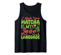 Matcha Amante del Té Verde Hielos Matcha Latte Camiseta sin Mangas