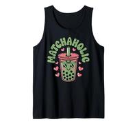 Matcha Amante del Té Verde Hielos Matcha Latte Camiseta sin Mangas