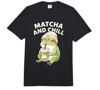 Matcha and Chill Frog Humor Green Bubble Tea Fan Entusiasta Comfort Colors Adult Heavyweight T-Shirt