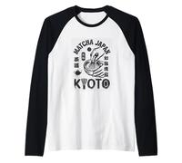 Matcha - Batidor de té Verde Estilo Kyoto Estilo Retro café Camiseta Manga Raglan