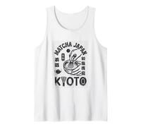 Matcha - Batidor de té Verde Estilo Kyoto Estilo Retro café Camiseta sin Mangas