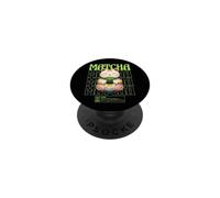 Matcha Cat Kawaii Japonés Otaku Anime Té Verde Estética PopSockets PopGrip Adhesivo