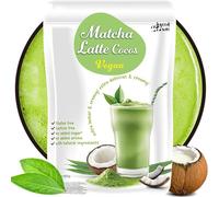 Matcha Coco Latte Mix | Matcha & Coco | Ligeramente endulzado con stevia | Sin leche ni aditivos | Solo necesita agua | Formato económico (800g)