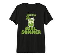 Matcha Girl Summer Iced Latte Tea Lover - Camiseta Divertida Camiseta Premium