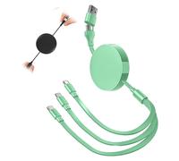 (Matcha Green, -) Cable carga retráctil 3 en 1 2026, cargador portátil viaje negocios