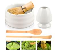 Matcha Kit, Te Matcha Kit de 5 Piezas, Set de Té Matcha con Batidor Te Matcha, Tazón Matcha de Cerámica, Cuchara Medidora Te Matcha, Accesorios para Matcha, Embalaje de Caja de Regalo