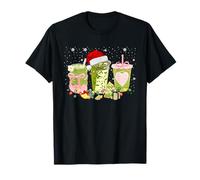 Matcha Latte Colorful Christmas Lights Cute Xmas Gifts Women Camiseta