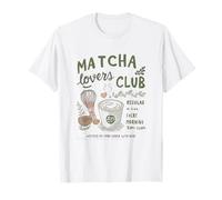 Matcha Lovers Club, Cute Matcha Latte & Whisk for Tea Fans Camiseta
