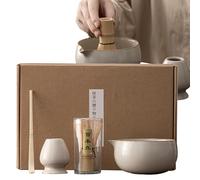 Matcha-Schüssel mit Ausgießer, Matcha-Schneebesenhalter | Matcha-Schneebesen, 4-Matcha-Pulver-Set - Matcha-und -Halter, Zubehör für den täglichen Gebrauch, alleine genießen