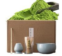 Matcha-Schüssel mit Ausgießer, Matcha-Schneebesenhalter | Matcha-Schneebesen, 4-teiliges Matcha-Pulver-Set - Matcha-Schneebesen und -Halter, Matcha-Zubehör für den täglichen Gebrauch, alleine genießen