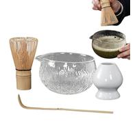 Matcha Set, Matcha Whisk Set,Juego de matcha de escoba de batidor tradicional | Exquisito estilo japonés herramientas de ceremonia del té, versátil juego completo para oficinas de relajación