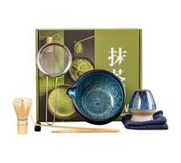 Matcha Set, Professional Matcha Whisk, Traditional Tea Ceremony Tools, Authentic Bamboos Accessory Kit, Ideal for Wellness Seekers Home Baristas Meditation Yoga Morning Ritual Practice