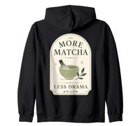 Matcha Tea Lover Más Matcha Menos Drama Sudadera con Capucha