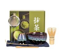 Matcha Whisk Bowl Set, Japanese Tea Ceremony Utensils with Whisk Scoop and Spoon, Traditional Matcha Kit for Morning Rituals Meditation Wellness Practice Home Relaxation