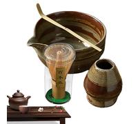 Matcha Whisk Kit Matcha Kit Matcha Kit para Matcha Tazón y Whisk Set | Cuenco Matcha con boquilla, Matcha Whisk, Scoop y Whisk Holder, Matcha Kit para Ceremonia de Té Matcha