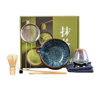 Matcha Whisk Set, Japanese Tea Bowl, 2.36x4.49in Ceremony Utensil Kit, Traditional Tools, Elegant Handcrafted Design for Home, Relaxation, Morning, Ritual, Practice, Wellness, Seekers