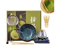 Matcha Whisk Set, Matcha Bowl Kit, Tea Ceremony Tools, Authentic Accessories, 13.9x6.3cm, 5.47x2.48 Inches. Handcrafted Mixing, Ideal for Meditation, Home Wellness Rituals