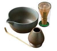 Matcha Whisk, Smooth Whisk, Japanese Tea Tools, Matcha Bowl with Spout, Japanese Design Scoop Whisk Holder Enhances Tea Experience Easy to Use Family-Friendly Adds Elegance Versatile for Ceremonies