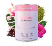 Matchaflix | Glow Matcha Colágeno | Té Matcha + Colágeno Marino + Ácido Hialurónico | Belleza, Energía y Bienestar | 240g | Sabor Frutos Rojos