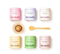 Matchaflix | Pack Descubrimiento | 6 Sabores: Original, Fresa, Arándanos, Coco, Vainilla y Cacao | Regalo Matcha | Chasen + Cuchara