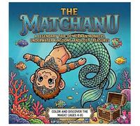 Matchanu the Merman Monkey: Extreme Sports Under the Sea Coloring Book for Kids (Skateboarding, Hockey, Powerlifting, and More!) 8x8 inch Coloring Book for Kids.