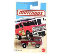 Matchbox - 1970 Ford Bronco - 1/5 Truck Series 2026-1:64 - Modelo de coche para niños de EE. UU. - Modelo con licencia en diseño offroad - Coche clásico en rojo - Mattel JRK09