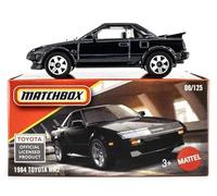 Matchbox 1984 Toyota MR2 [Negro] 08/125, Vehículo de juguete fundido a escala 1:64