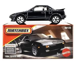 Matchbox 1984 Toyota MR2 [Negro] 08/125, Vehículo de juguete fundido a escala 1:64
