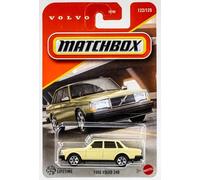 Matchbox 1986 Volvo 240 [amarillo] 122/125, vehículo de juguete fundido a escala 1:64