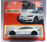 Matchbox 2023 Tesla Model S White 86/100 (tarjeta corta) HLC59