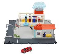 Matchbox Action Drivers Lavadero de Coches Set de Juego con Pistas para Coches de Juguete con Luces y Sonidos, +3 años (Mattel HNJ54)