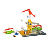 Matchbox Pista para coches Zona de construcción – Accesorios, Luces y Sonidos +3 años (Mattel HPD63)