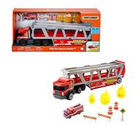Matchbox Camión de transporte con accesorios, almacena coches de juguete, para niños +3 años (Mattel GWM23)