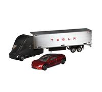 Matchbox Convoys Collectible Cars - Serie fundida a presión, inspirada en Tesla Semi & Box Trailer y Roadster 2020 gris, rojo
