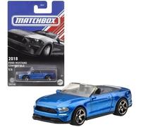 Matchbox Ford Mustang Convertible Diecast Car, 2018, azul, escala 1:64