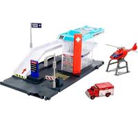 Matchbox Hospital y helicóptero de Rescate Casa y vehículo de Juguete (Mattel GVY83)