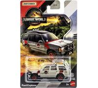 Matchbox Jurassic World Rebirth Ford Explorer - Vehículo de juguete fundido a escala 1:64