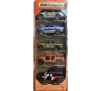 Matchbox MBX Off Road II - Paquete de 5 [Ford F-150 SVT Raptor, Toyota Hilux Pickup, Swamp Raider, Jeep Gladiator '20, Toyota Tacoma 2016] - Vehículos de juguete fundidos a escala 1:64