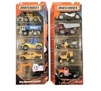Matchbox MBX - Paquete de construcción de 2 unidades de 5 vehículos fundidos a presión, a partir de 3 años
