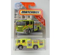 Matchbox MBX Rescue Scania P 360 camión de bomberos, juguete amarillo