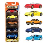 Matchbox Porsche Heroes - Paquete de 5 vehículos de juguete [911 Cabriolet, 918 Spyder, 1971 914, 911 Targa, 911 GT3] escala 1:64