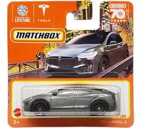 Matchbox Tesla Model X 2023 Gris metálico 90/100 (tarjeta corta) HLC74