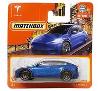 Matchbox - Tesla Model Y - MBX Metro 3/100 - HVN74 - Short Card - Azul Metálico - Superfast Lesney - Mattel 2024-1:64