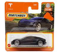 Matchbox - Tesla Roadster - MBX Road Trip 48/100 - HVP07 - Short Card - Negro Mate - Superfast Lesney - Mattel 2024-1:64